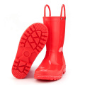 Kids New Fashion Orange Couleur rouge imperméable Nature matériaux Bottes de pluie Easy-On Handles Chaussures